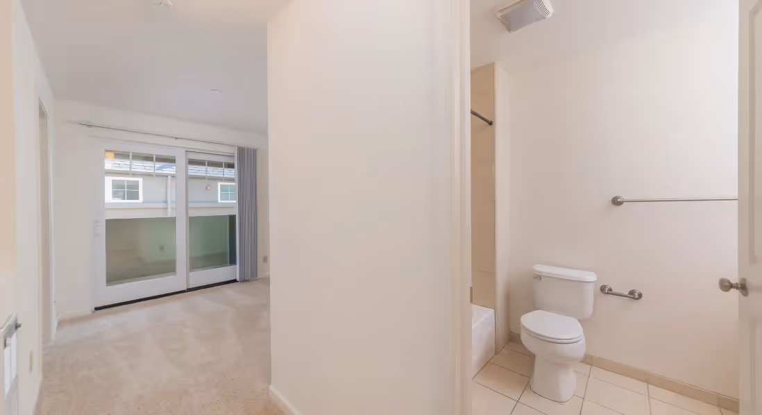Room with bathroom attached