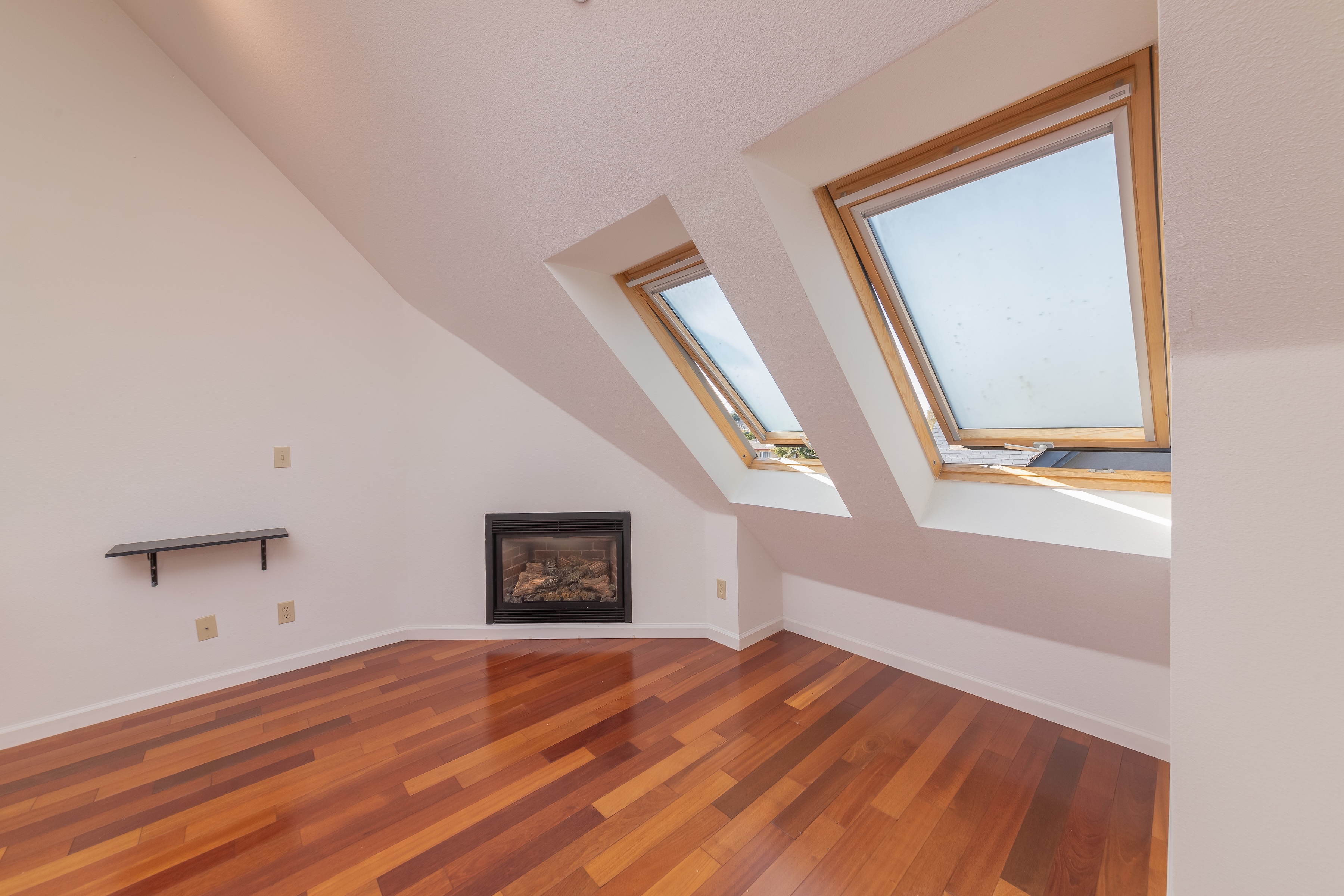 Living room with fireplace