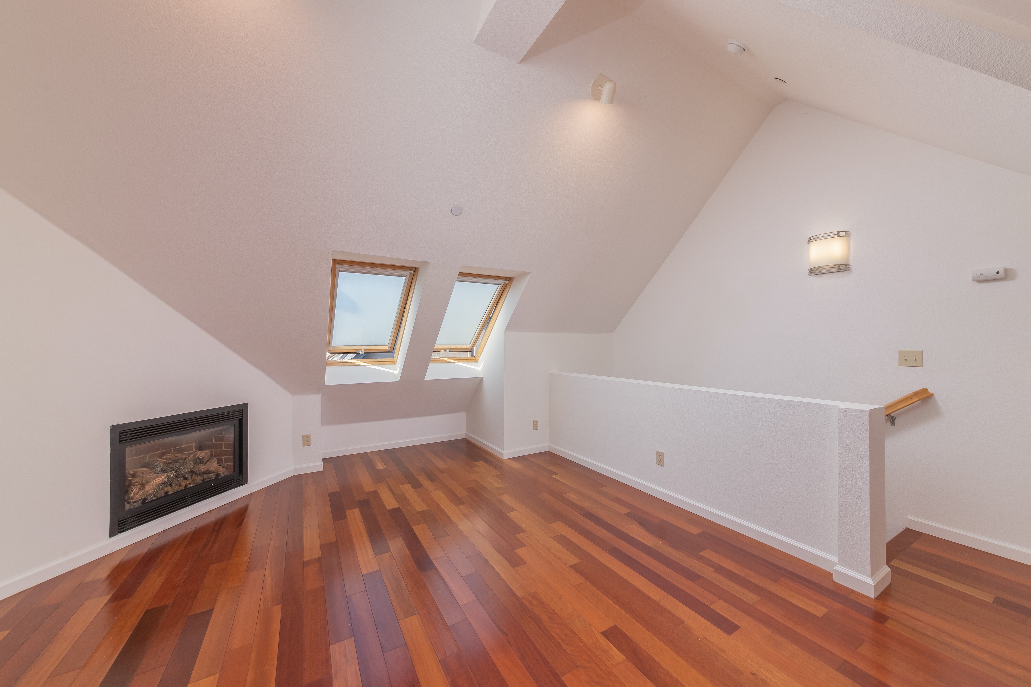 Living room with fireplace