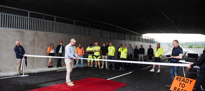 Invigning av tunneln i Arlandastad