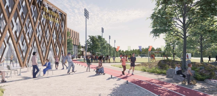 Visionsbild av Training Academy i Arlandastad