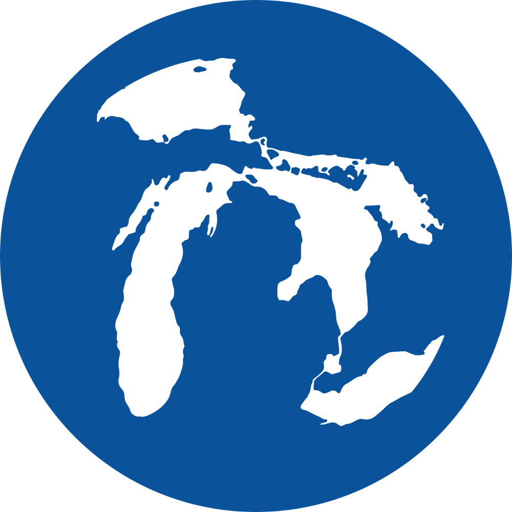 Top O' Michigan Great Lakes map with office location pins