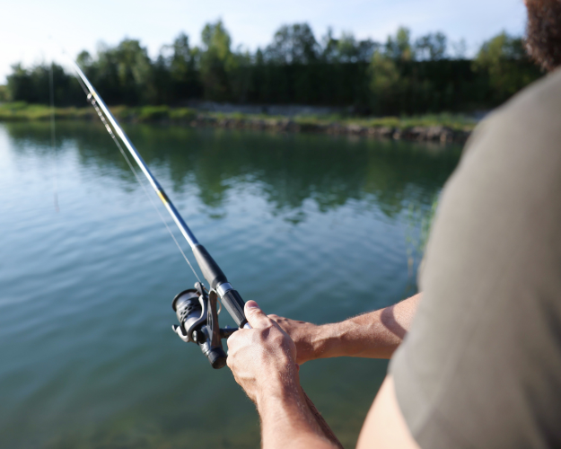 Fishing on a Michigan lake