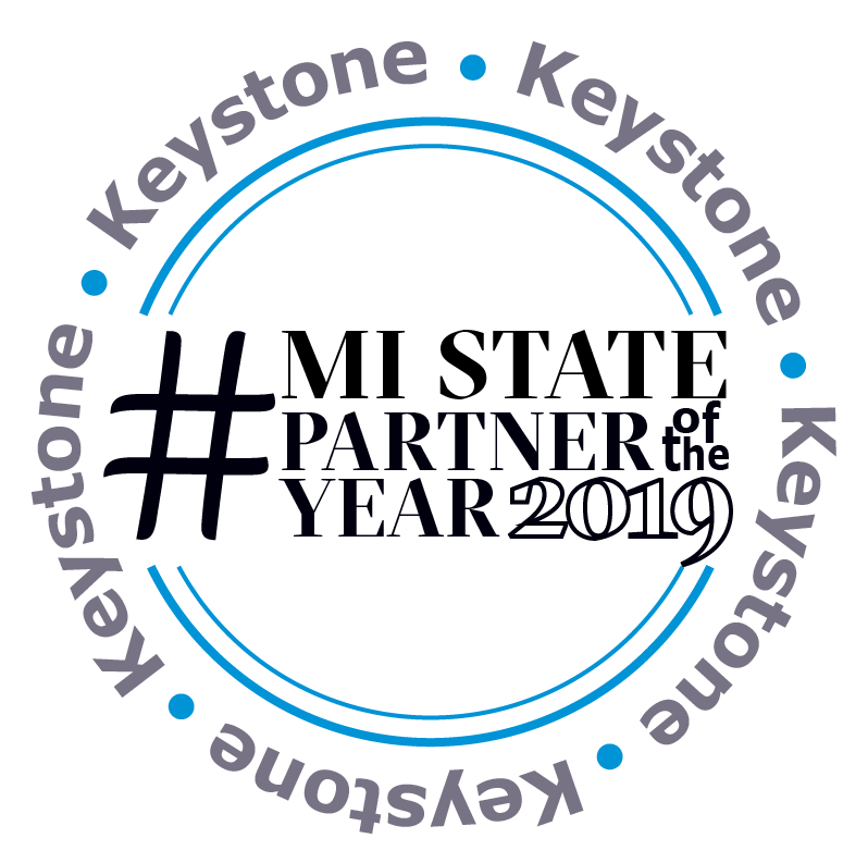 Keystone MI State Partner of the Year 2019 badge
