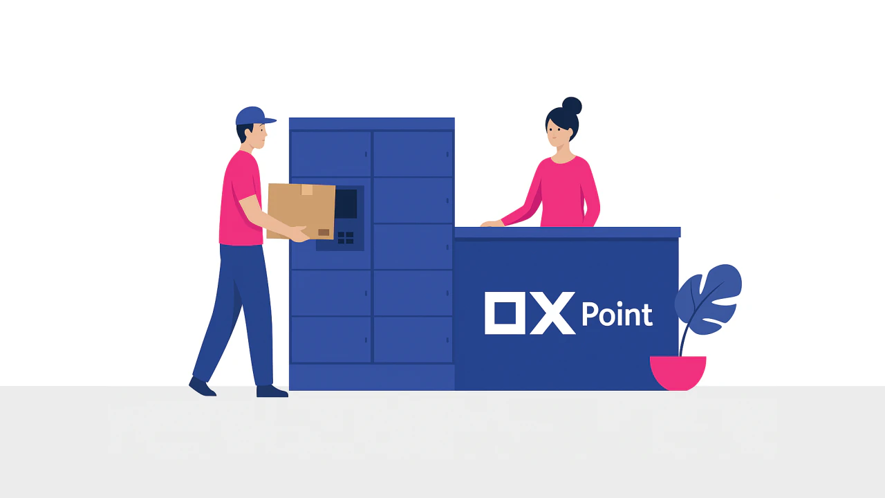 OX Point parcel handover illustration