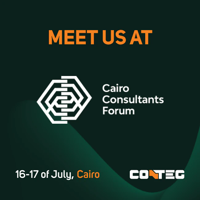 CONTEG promotional graphic for Cairo Consultants Forum event