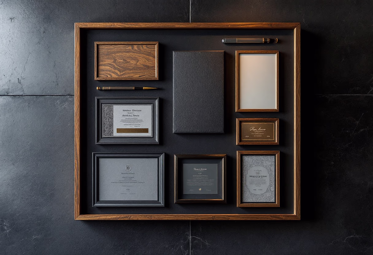 image of awards and certifications displayed for an automotive service