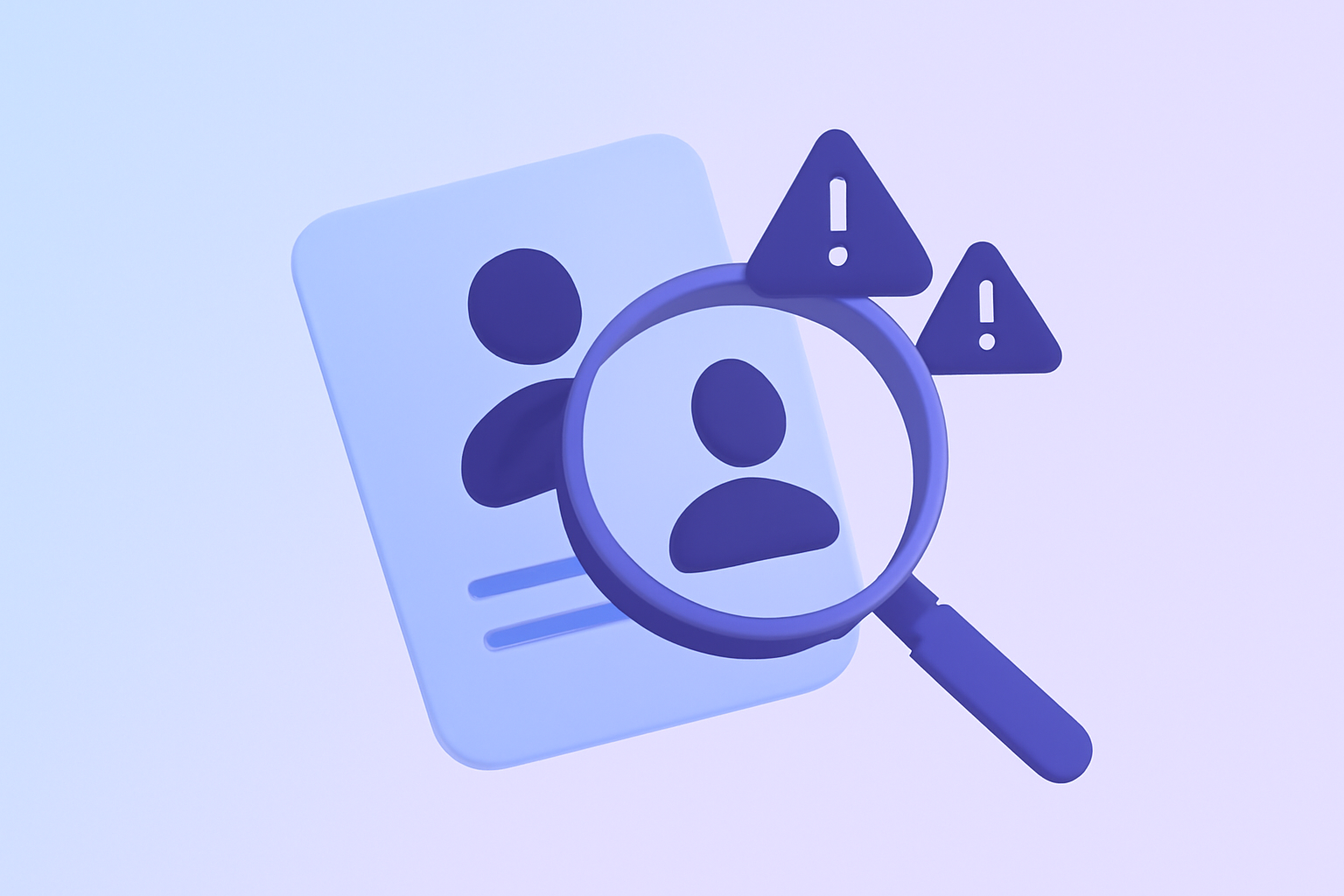 Magnifying glass examining a social media profile for shadowban signs