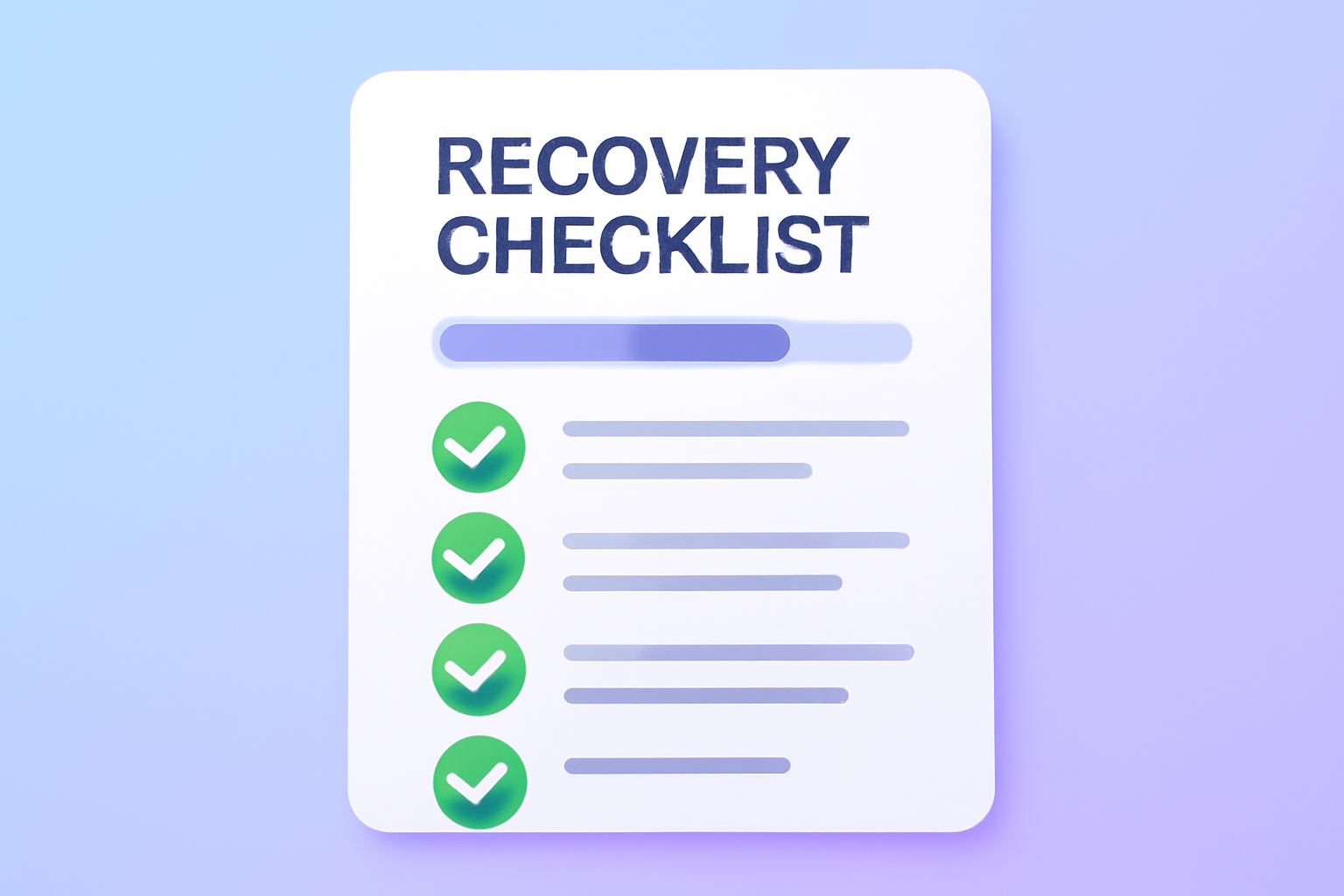 Shadowban recovery checklist with progress indicators