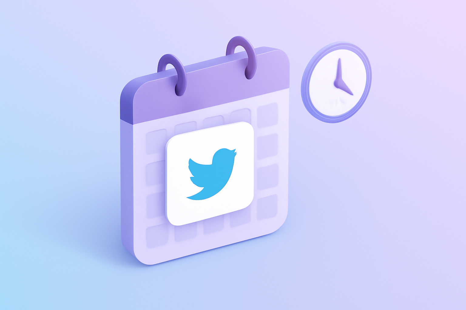 Tweet scheduled in a future calendar slot illustration