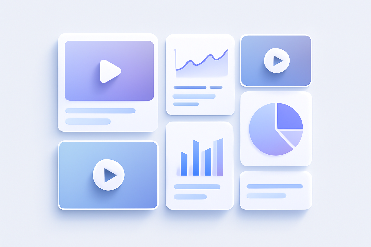 Creator video studio dashboard with analytics and library