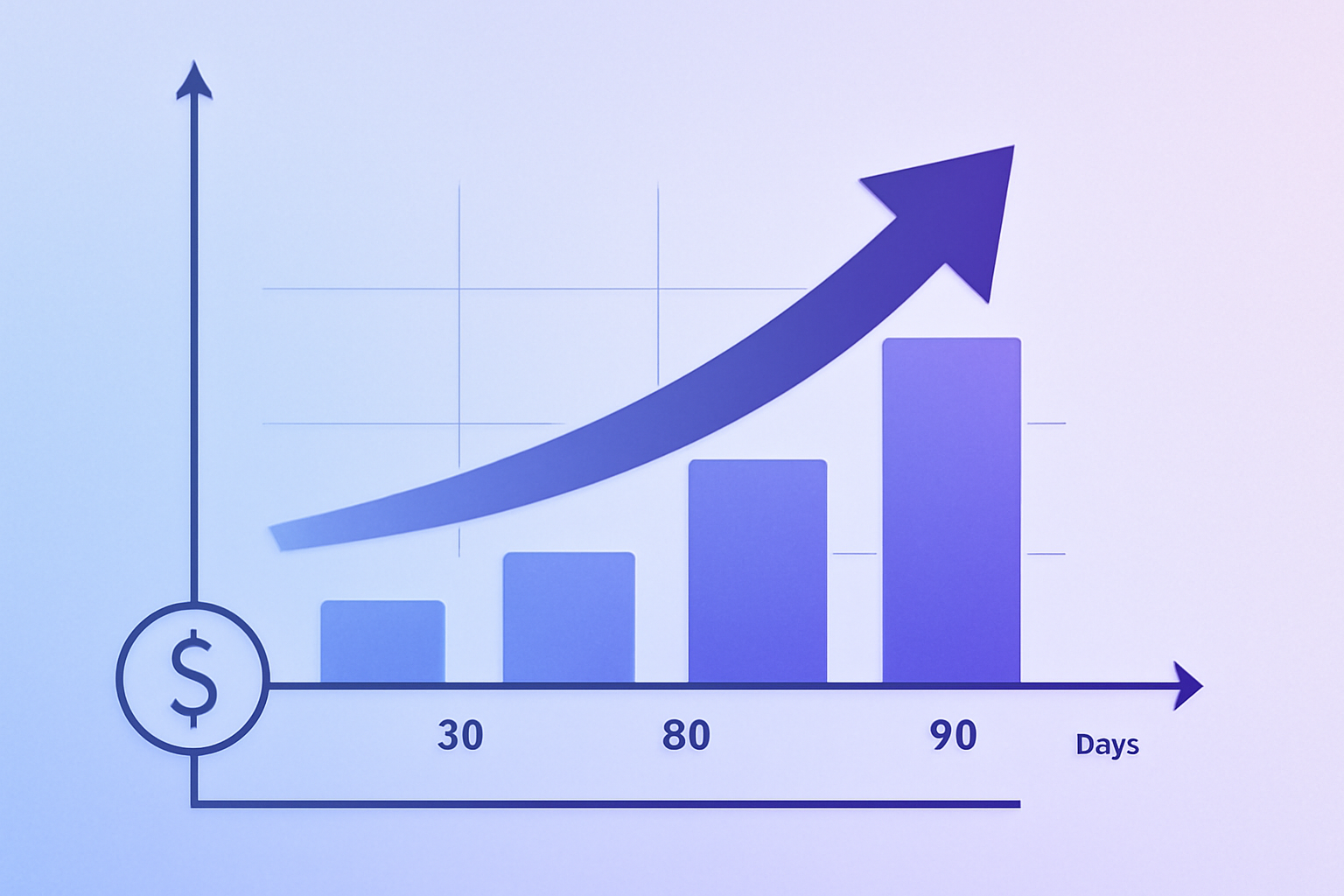 90-day monetization plan income growth visualization