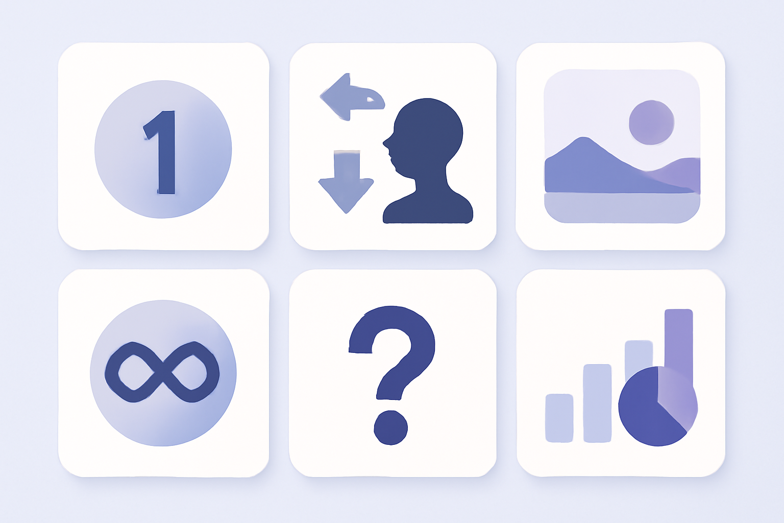 Six tweet hook patterns icon grid