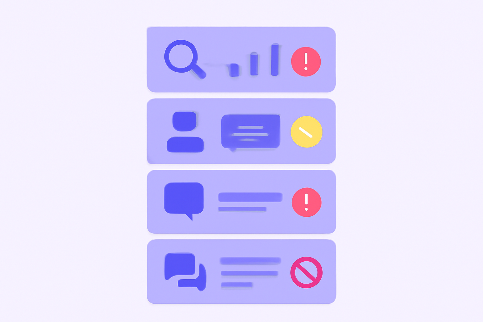 Four shadow ban types stacked severity diagram