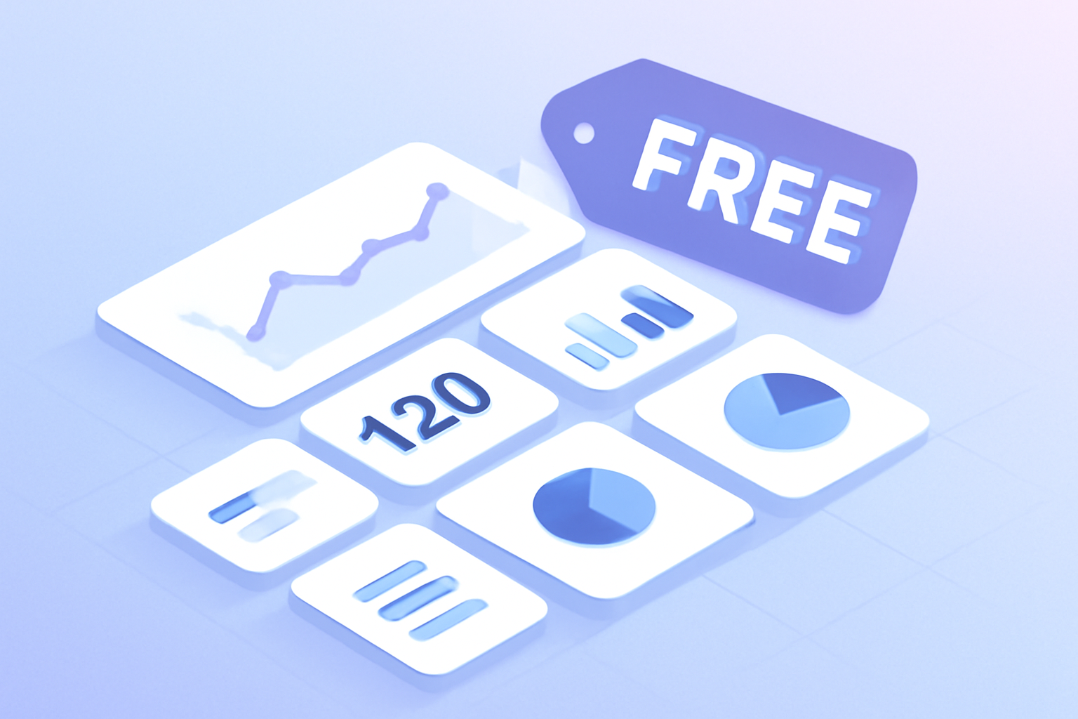 Free analytics dashboard with metric tiles