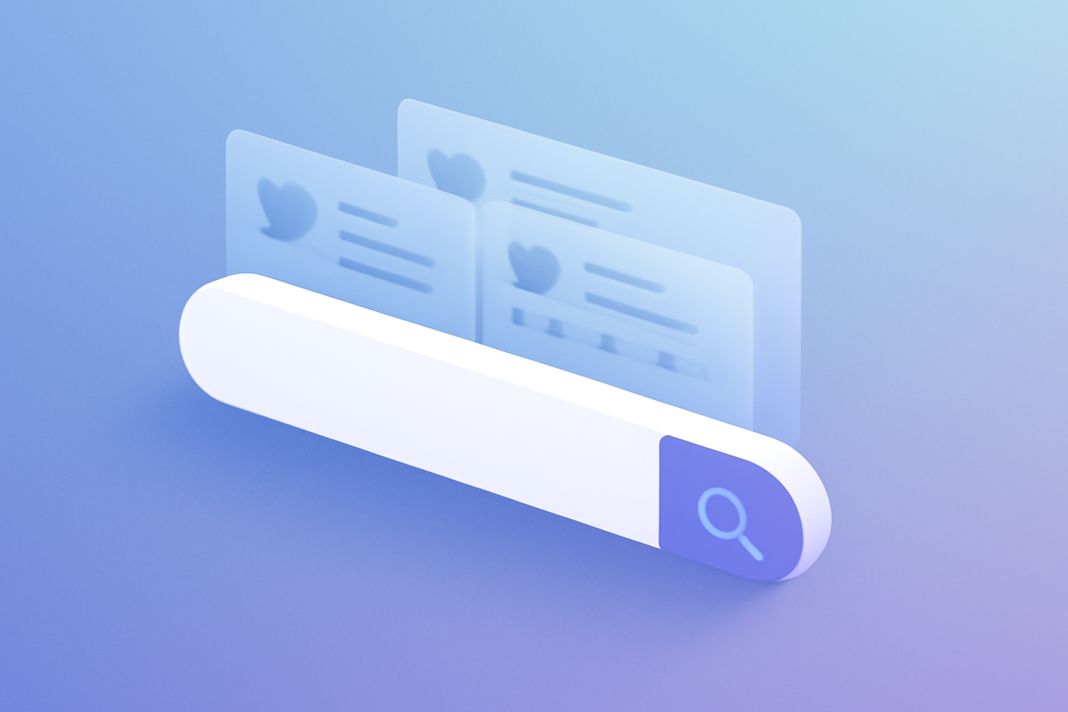 Search bar filtering out tweets behind a veil