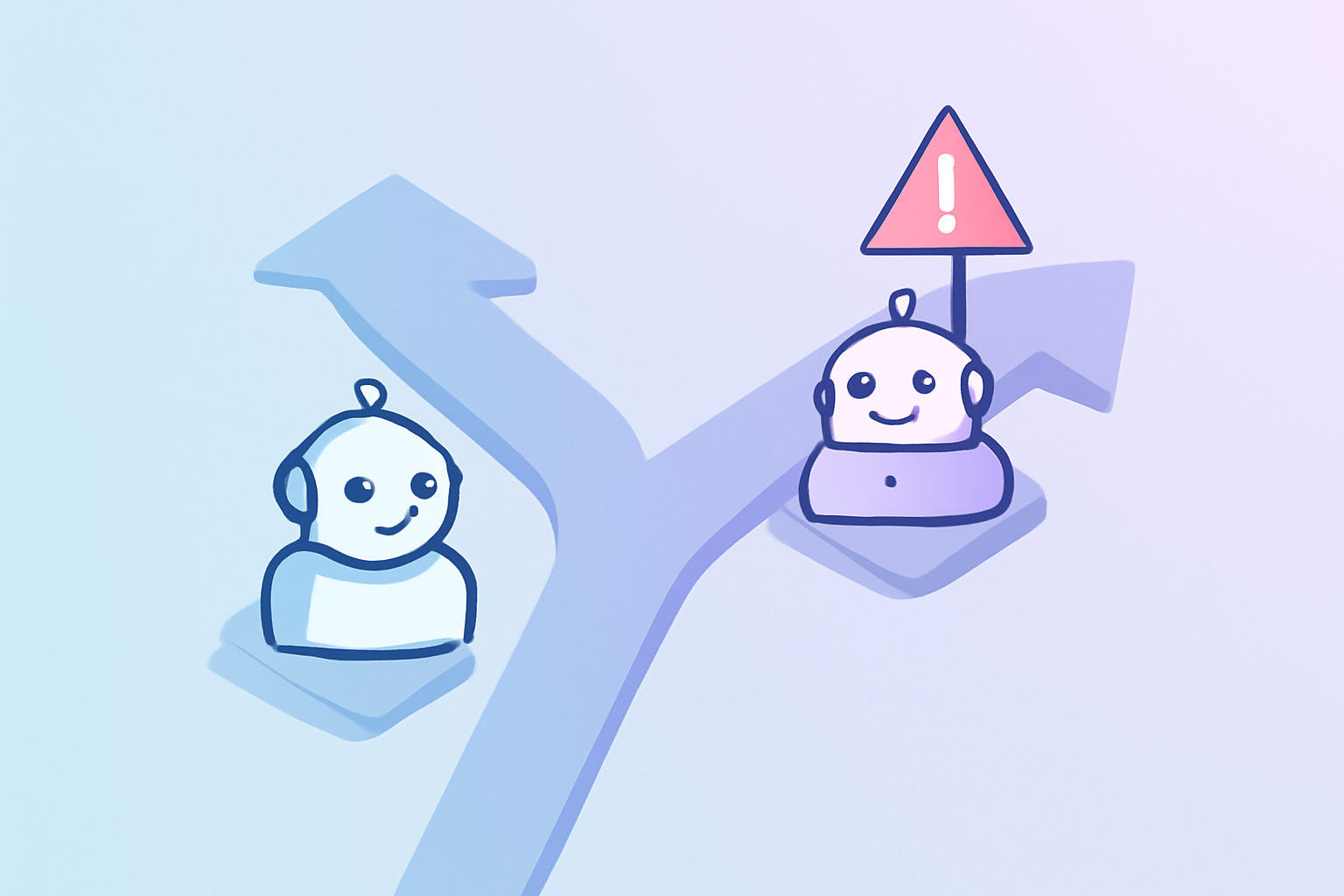 Two paths showing legitimate automation versus banned bots