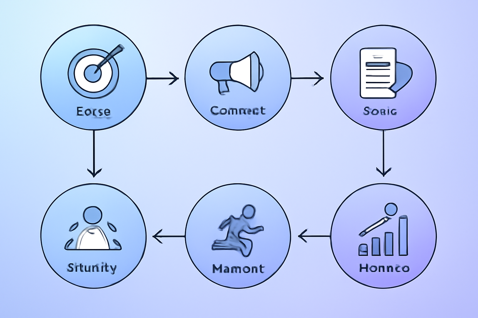 Six-step influencer campaign workflow