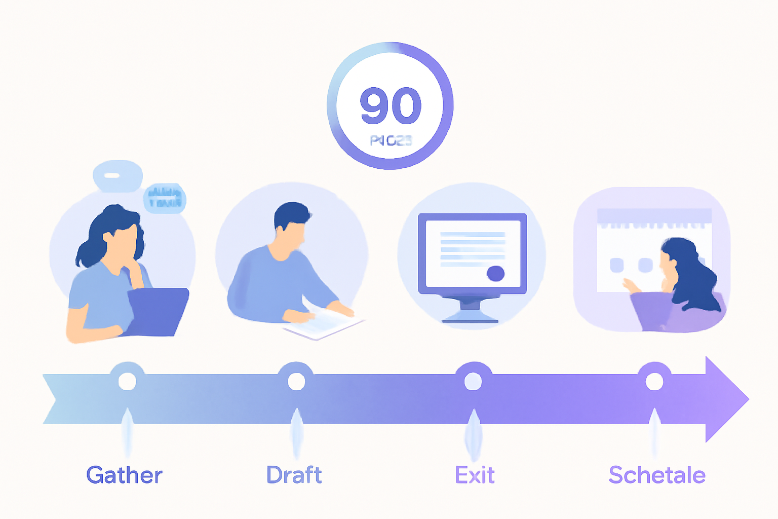 Ninety-minute weekly scheduling workflow phases