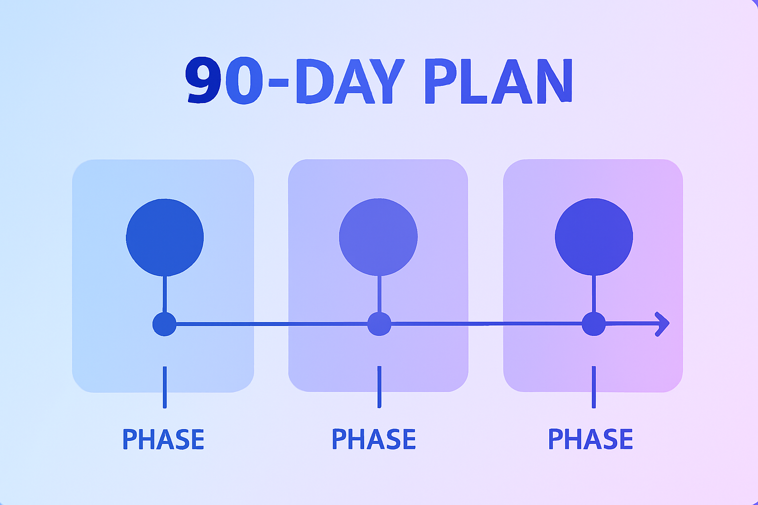 Ninety-day monetization plan timeline