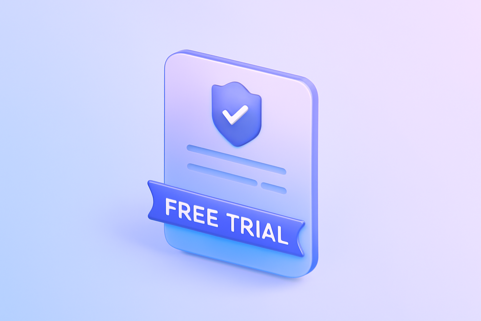 Premium subscription card with verified badge and trial banner