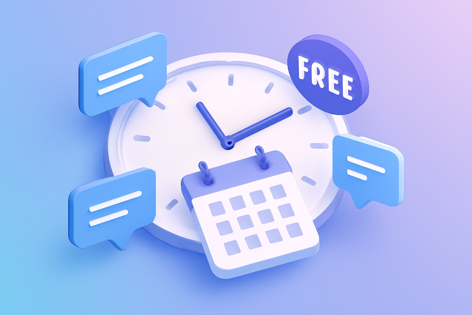 Free tweet scheduling with clock and calendar overlay