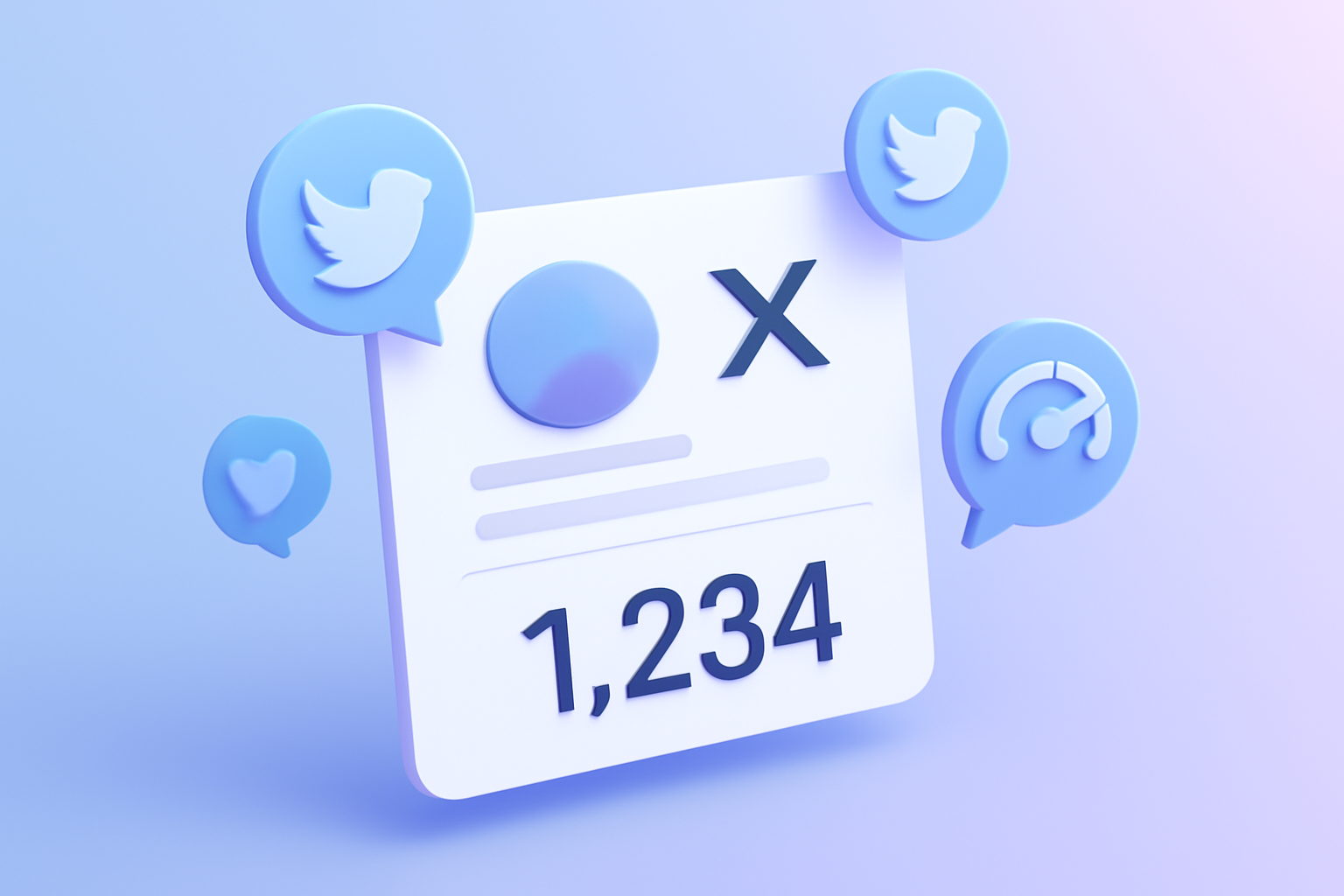 X profile with prominent tweet count visualization