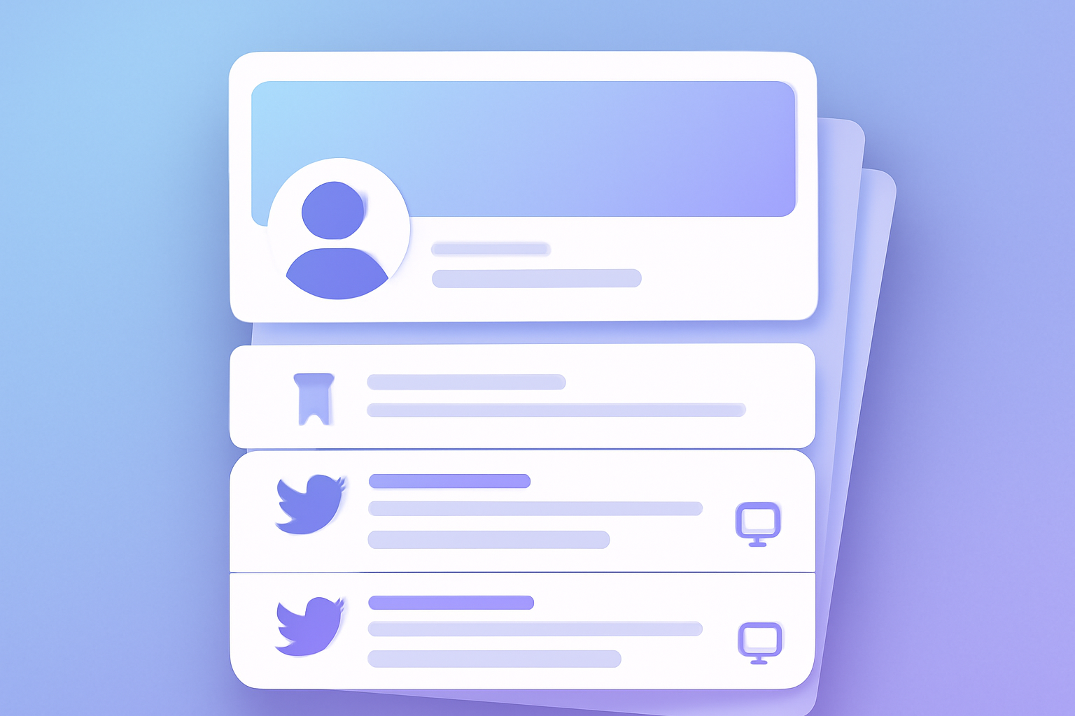 Four profile elements stack visualization
