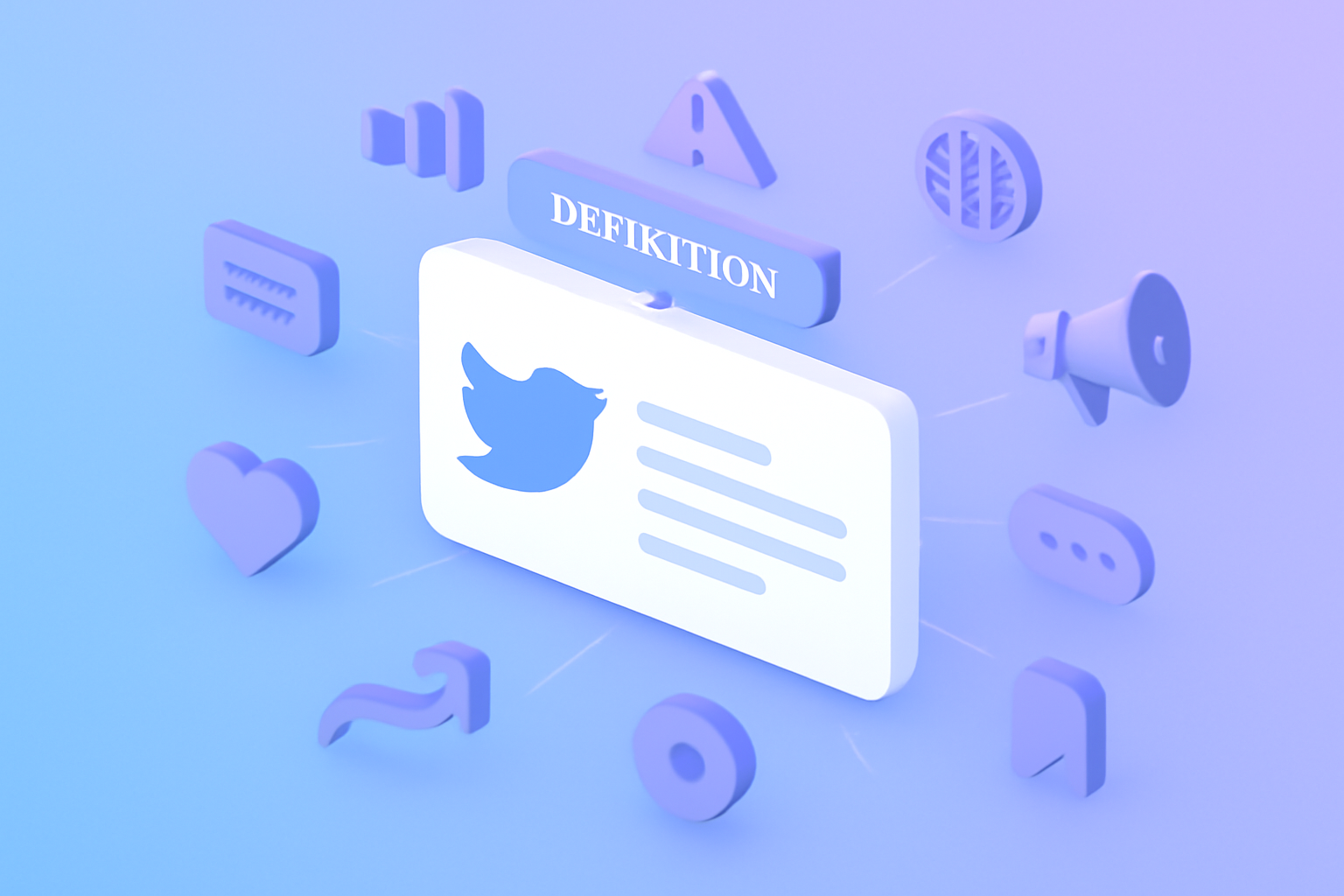 Tweet definition with nine engagement type icons radiating