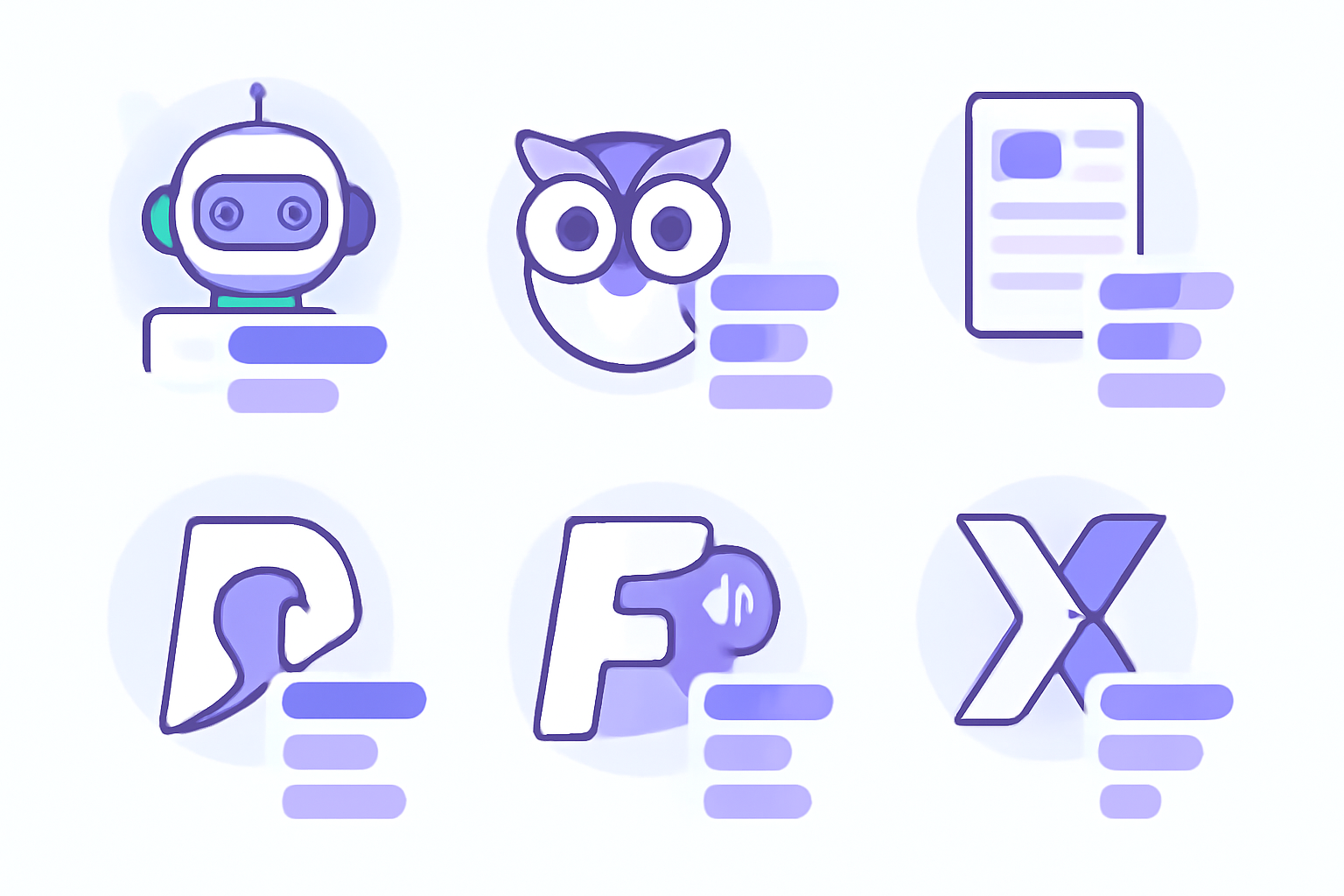 Six AI tweet tool categories comparison grid