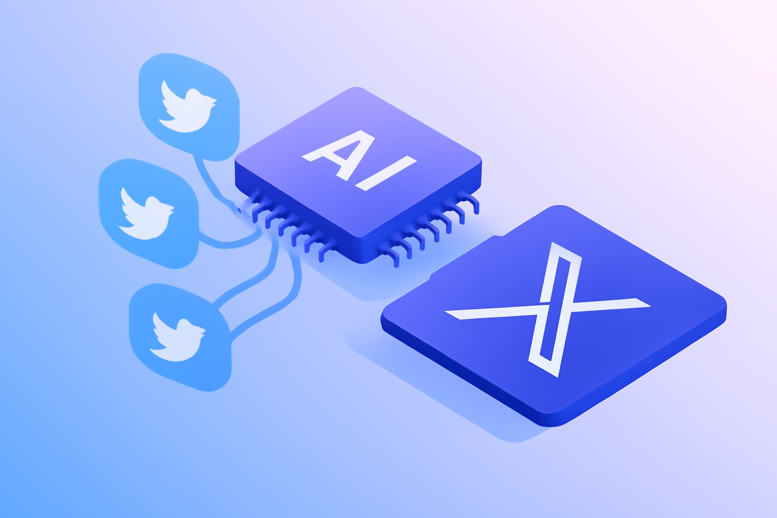 AI chip generating X tweet outputs