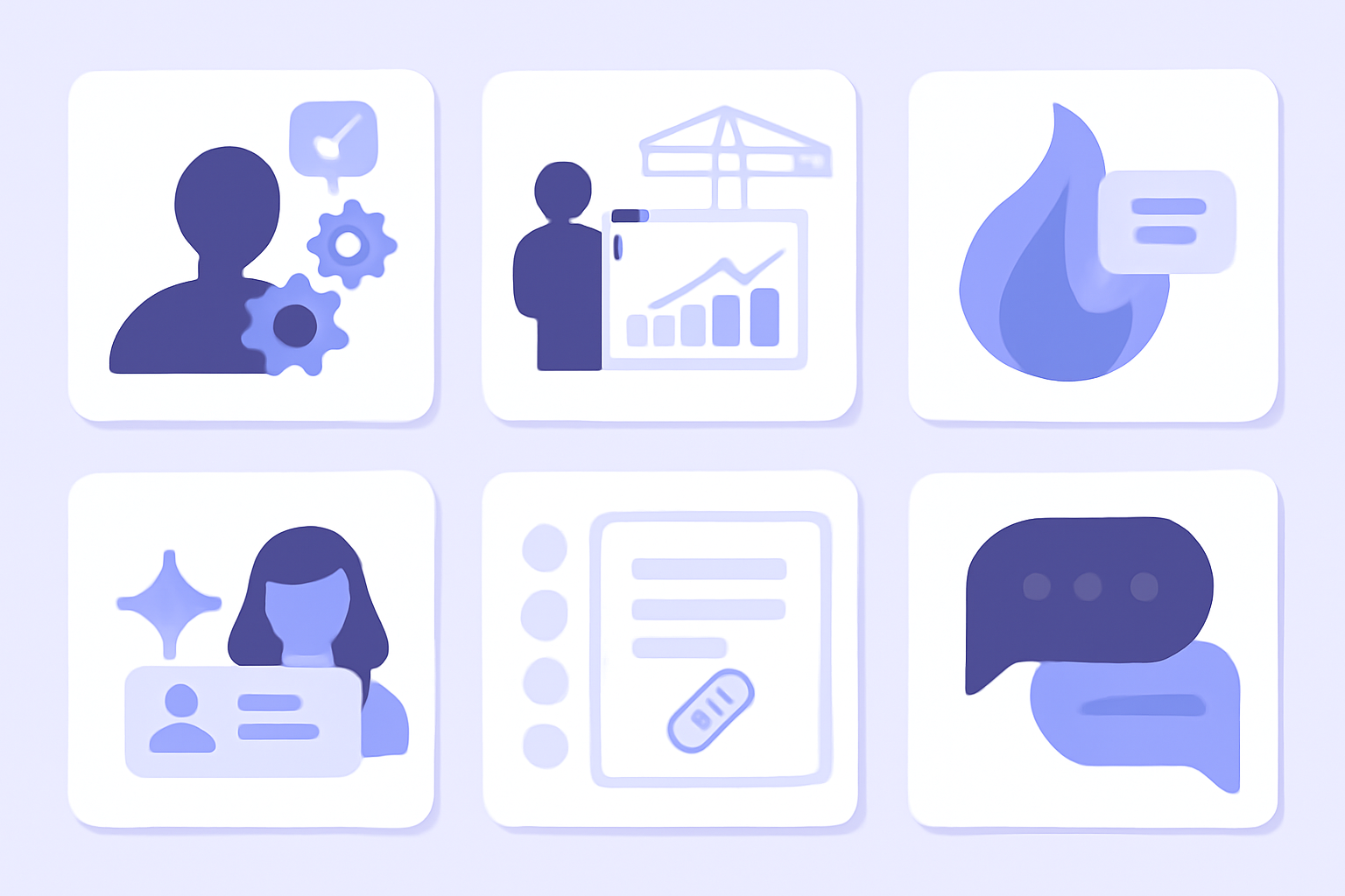 Six Twitter growth content patterns grid