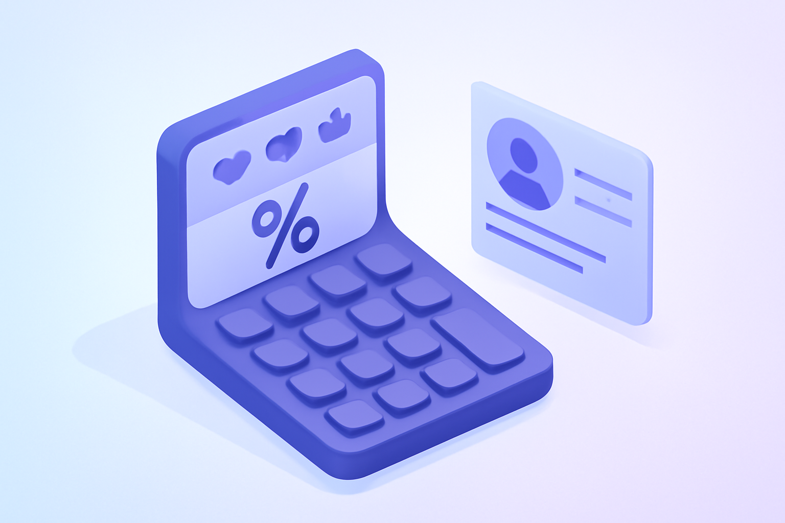 Engagement rate calculator with percentage result and profile