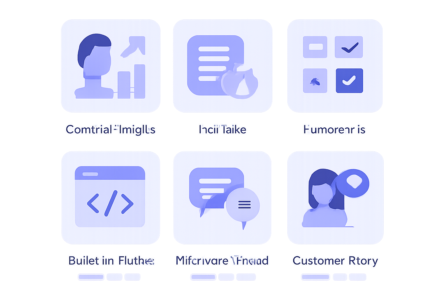 Six tweet content patterns visualization grid