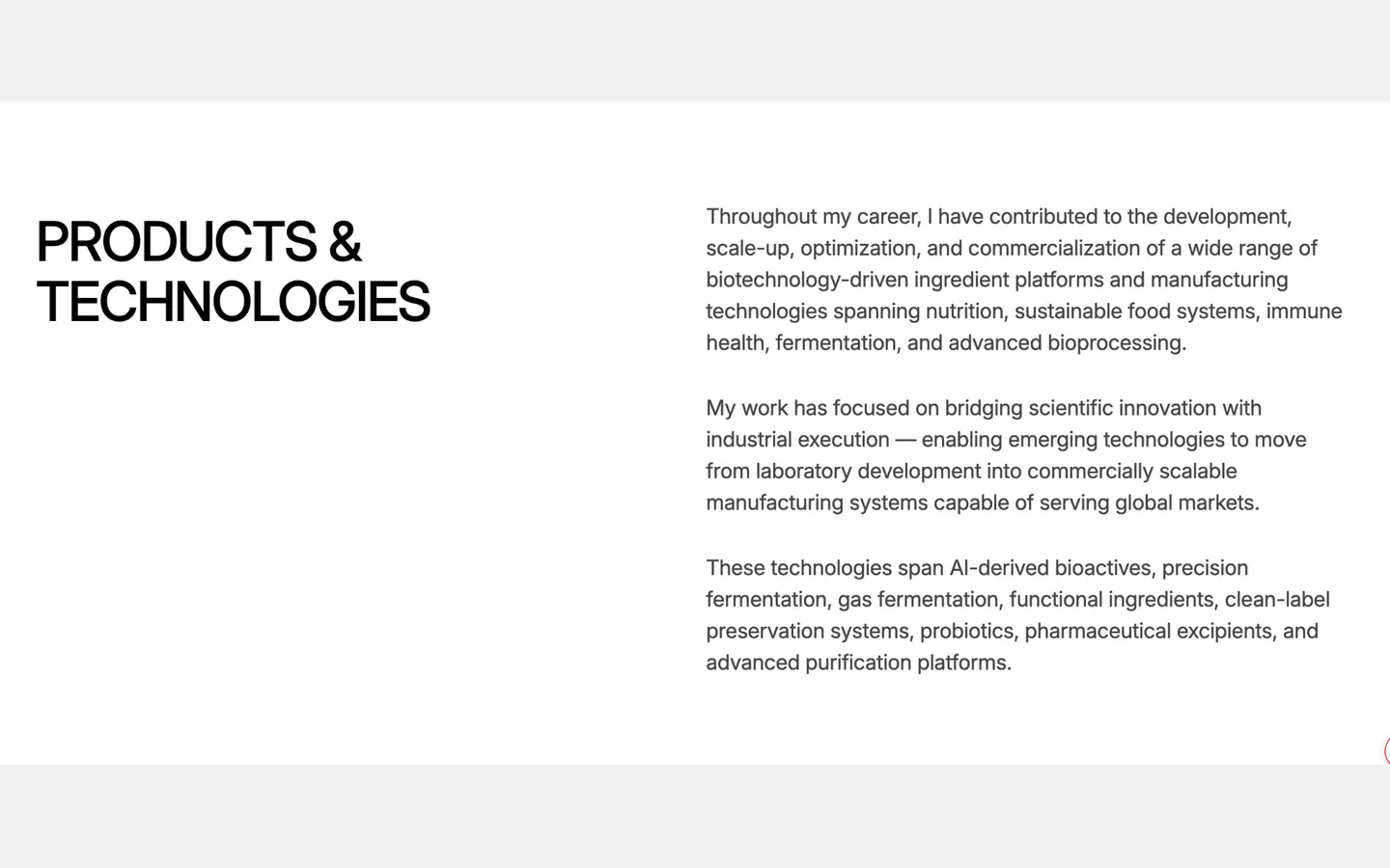 Products & Technologies