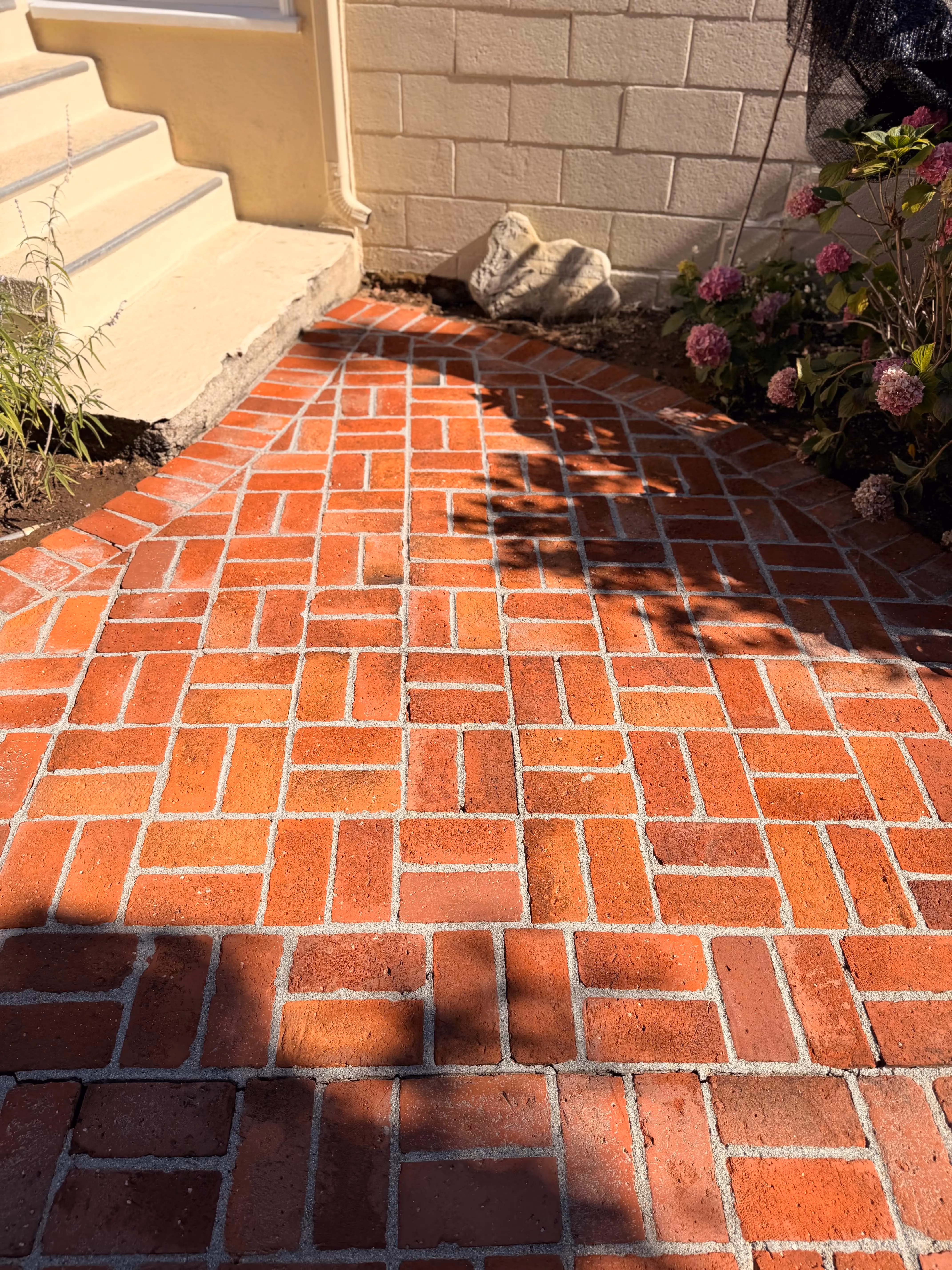 After pressure washing in Pasadena