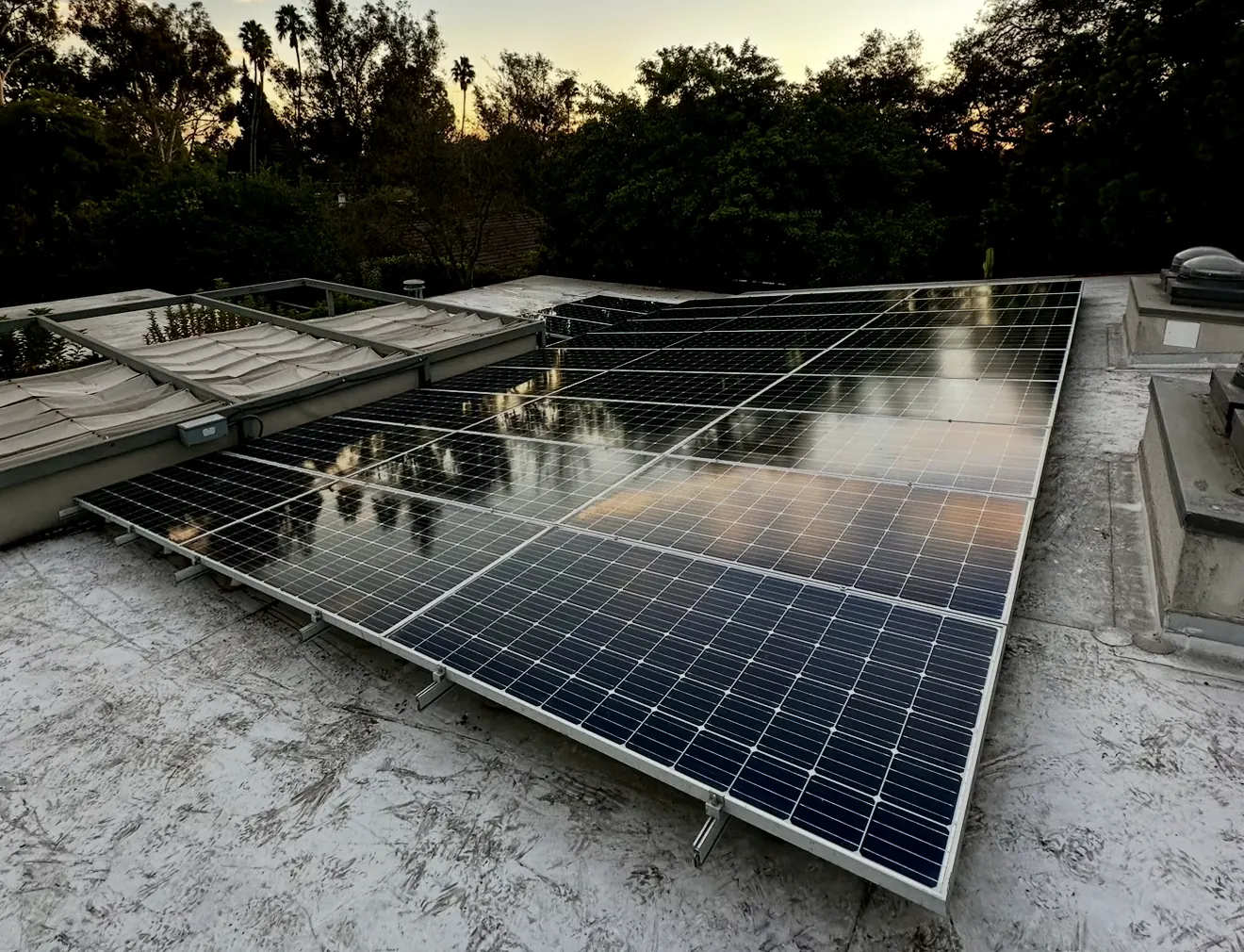 Solar panel cleaning restoring energy output in Pasadena, CA
