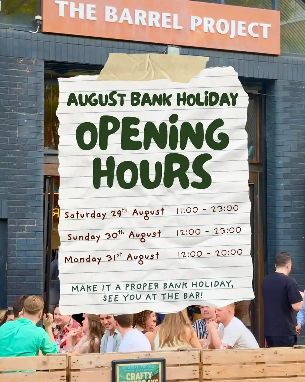 Three days off deserves three days of good beer 🍻!!

We’re open all bank holiday weekend at The Barrel Project. Grab your mates and make the most of the long weekend!

📍 Bermondsey Beer Mile