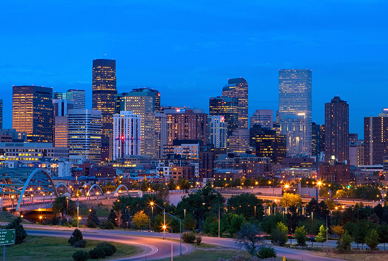 Panorama of downtown denver