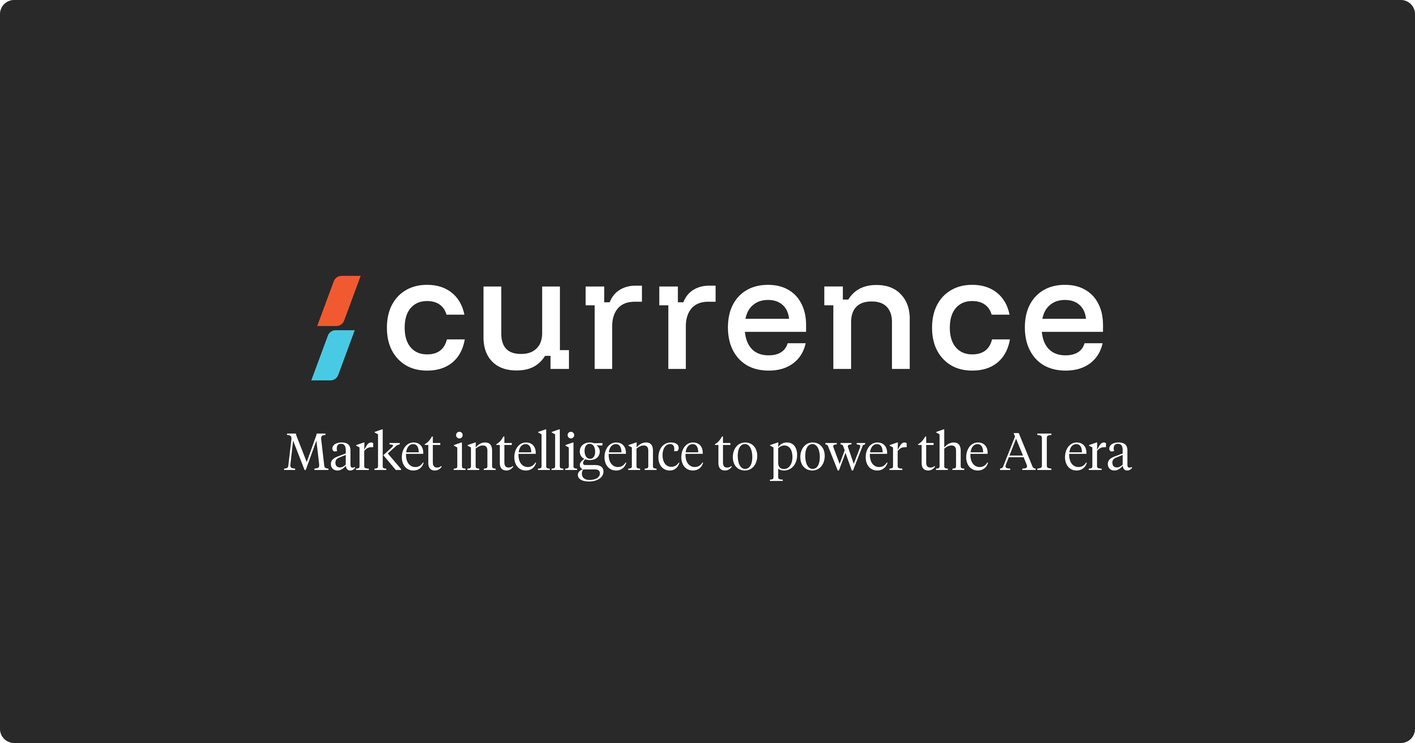 Currence logo and battery volt symbol