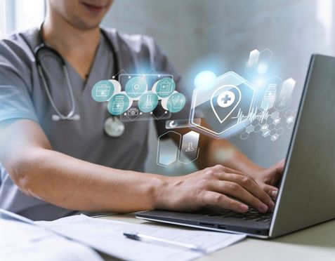 Doctor using AI