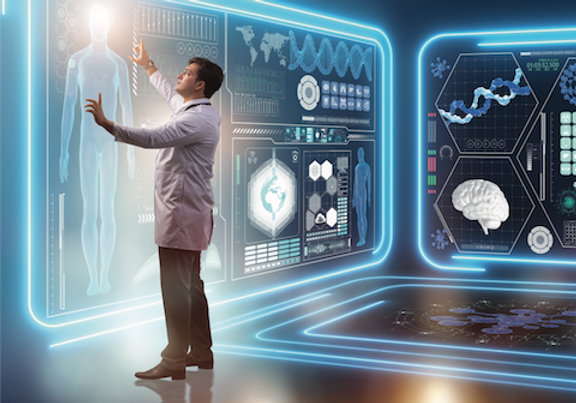 Doctor using AI