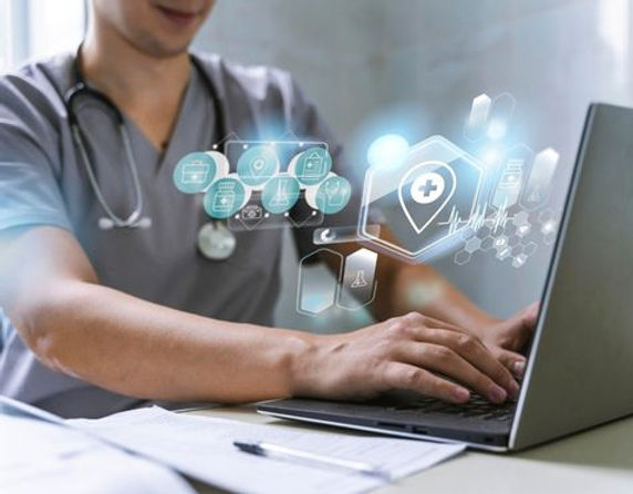 Doctor using AI