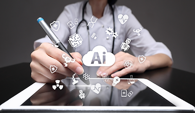 Doctor using AI