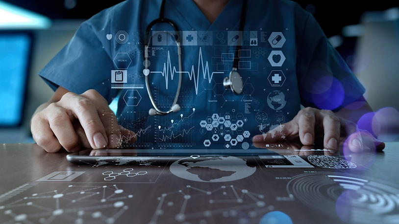 Doctor using AI Software