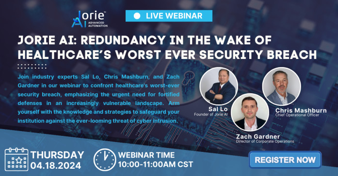Jorie AI Redundancy in the Wake of Healthcare's Worst Ever Security Breach