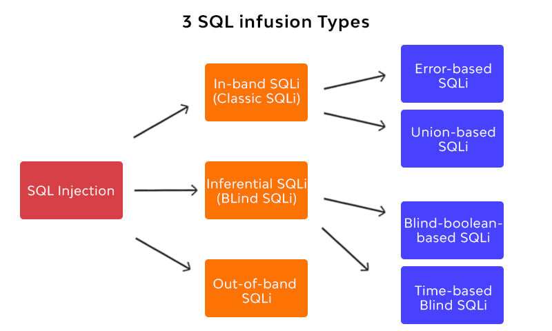 SQL infusion Types