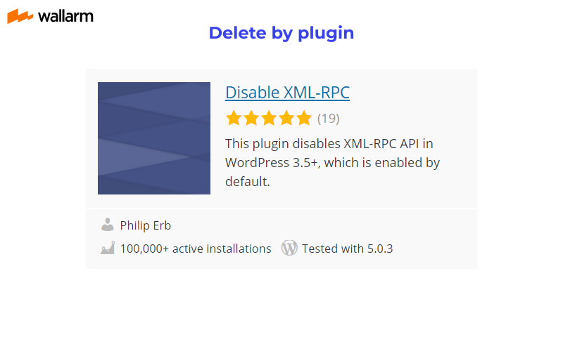 Plugins delete