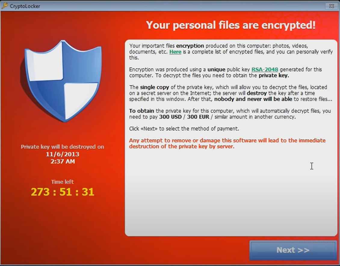 Cryptolocker example