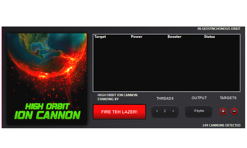 High Orbit Ion Cannon screen